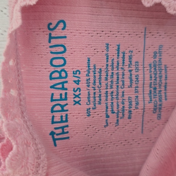 THEREABOUTS BRAND GIRLS BLUE, GREEN, PINK & WHITE TANK TOPS BUNDLE SIZE XXS 4/5 - Picture 10 of 12